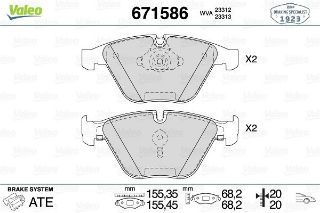 ÖN DİSK FREN BALATASI BMW 525D 3.0 09/2007-02/2010 BMW 525D 3.0 08/2007-08/2008 resmi