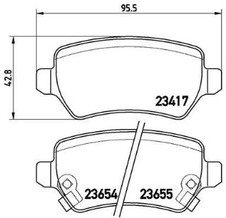 FREN BALATASI ARKA : OPEL: ASTRA G-ZAFIRA 01-  *15MM* resmi