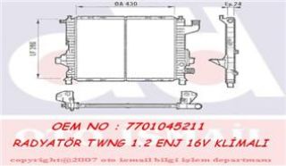 SU RADYATÖRÜ KLIMALI TWINGO 1.2I 16V 01- resmi