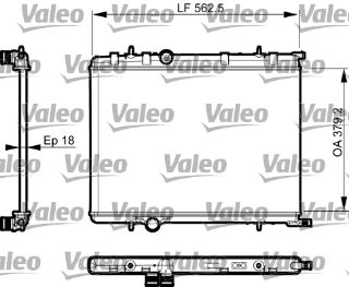 RADYATÖR P307 00 P308-PARTNER TEPEE-BERLİNGO 08 C4 04 XSARA 97-05 MEK AC /- 562.5X379.2X18 resmi