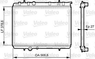 SU RADYATÖRÜ P307 P206 C4 C4 (B7) DS4 XSARA II XSARA PICASSO (TU5JP4)1,6 16V OTOMATIK P206 TU3JP OLCU: (380*552*26) resmi