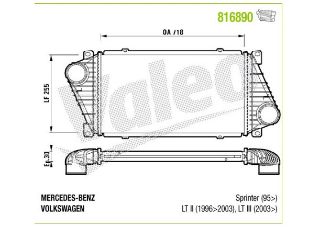 TURBO RADYATÖRÜ SPRINTER 00-06 LT28-LT35-LT28 resmi