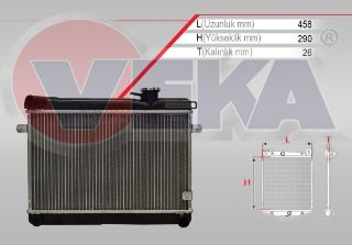 SU RADYATÖRÜ BRAZING KAPAKLI FIAT 131 1.3 M-T 1979-1993 resmi