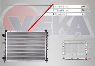 SU RADYATÖRÜ MEKANIK FIAT TEMPRA 1.6 İ.E. AC+/- M-T 1992-1999 resmi