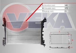 SU RADYATÖRÜ MEKANIK FIAT GRANDE PUNTO (199) 1.4 M-T 2005-2012 resmi