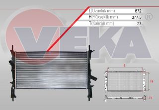 SU RADYATÖRÜ MEKANIK FORD TRANSİT (V348) 2.2 TDCI M-T AC- 2006-2009 resmi