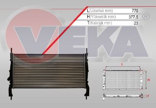 SU RADYATÖRÜ MEKANIK FORD TRANSİT (V347) 2.2 TDCI M-T AC+ 2009-2014 resmi