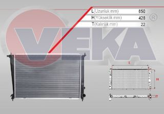 SU RADYATÖRÜ BRAZING KALINLIK 22MM HYUNDAİ STAREX 2.5 TD M-T 1997-2007 resmi