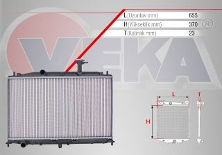 SU RADYATÖRÜ MEKANIK HYUNDAİ ACCENT ERA 1.4İ 16V M-T 2006-2012 resmi