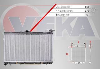 SU RADYATÖRÜ BRAZING HYUNDAİ ELANTRA 1.6İ A-T 1995-2000 resmi