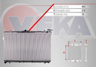 SU RADYATÖRÜ BRAZING HYUNDAİ ELANTRA 1.6İ M-T 1995-2000 resmi