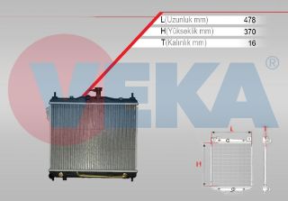 SU RADYATÖRÜ BRAZING HYUNDAİ GETZ 1.3 A-T 2002- resmi