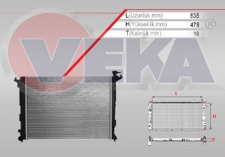 SU RADYATÖRÜ BRAZING HYUNDAİ IX35 (LM) 1.6 GDI M-T AC+/- 2010- resmi