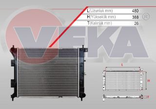 SU RADYATÖRÜ BRAZING HYUNDAİ I30 (GD) 1.6 CRDI M-T AC+/- 2011- resmi