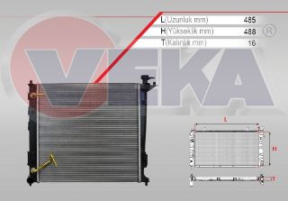 SU RADYATÖRÜ BRAZING HYUNDAİ IX35 (LM) 2.0 CRDI A-T AC+/- 2010- resmi