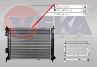 SU RADYATÖRÜ BRAZING HYUNDAİ IX20 (JC) 1.4 CRDI M-T AC+/- 2010- resmi