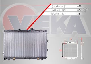 SU RADYATÖRÜ MEKANIK KİA CERATO (LD) 1.6İ A-T 2004-2012 resmi