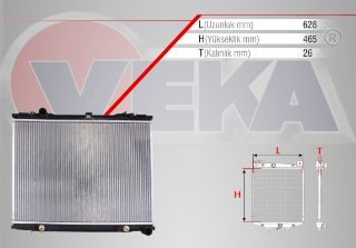 SU RADYATÖRÜ BRAZING KİA SORENTO I (JC) 2.5 CRDI A-T 2002-2006 resmi