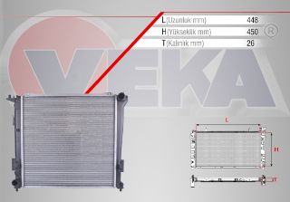 SU RADYATÖRÜ BRAZING HYUNDAİ I30 (FD) 1.6 CRDI M-T AC+/- 2007-2011 resmi