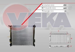 SU RADYATÖRÜ BRAZING HYUNDAİ I30 (FD) 1.6 CRDI A-T 2007-2011 resmi