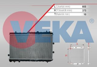 SU RADYATÖRÜ BRAZING KİA CERATO (LD) 1.5 CRDI M-T AC+/- 2004-2012 resmi