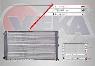 SU RADYATÖRÜ MEKANIK LADA VEGA (2110) 1.5 M-T 1990-1999 resmi