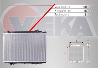 SU RADYATÖRÜ MEKANIK NİSSAN PİCK UP (D22) 2.5 DI (YD25DDTI) M-T 2005- resmi