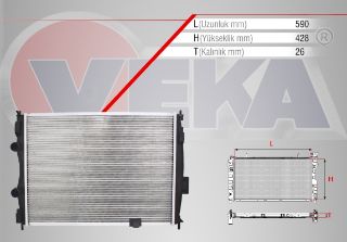 SU RADYATÖRÜ BRAZING NİSSAN QASHQAI (J10) 1.6İ M-T 2007-2014 resmi