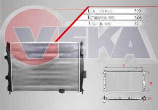 SU RADYATÖRÜ MEKANIK NİSSAN QASHQAI (J10) 1.5 DCI M-T 2007-2014 resmi