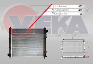 SU RADYATÖRÜ BRAZING NİSSAN JUKE 1.5 DCI  A-T/M-T 2010-2014 resmi