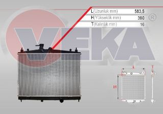 SU RADYATÖRÜ BRAZING NİSSAN JUKE 1.6 M-T AC+/- 2010- resmi