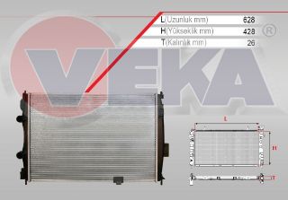 SU RADYATÖRÜ BRAZING NİSSAN QASHQAI (J10) 2.0 DCI A-T/M-T AC+/- 2007-2014 resmi