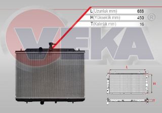 SU RADYATÖRÜ BRAZING NİSSAN X-TRAİL (T31) 2.0İ M-T/A-T AC+/- 2007-2013 resmi