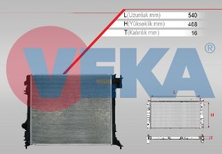 SU RADYATÖRÜ BRAZING NİSSAN QASHQAI (J11) 1.5 DCI M-T AC+/- 2014- resmi