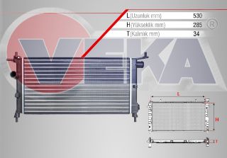 SU RADYATÖRÜ MEKANIK OPEL CORSA B 1.2İ M-T AC- 1993-2000 resmi