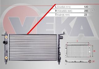 SU RADYATÖRÜ MEKANIK OPEL CORSA B 1.2İ A-T AC- 1993-2000 resmi