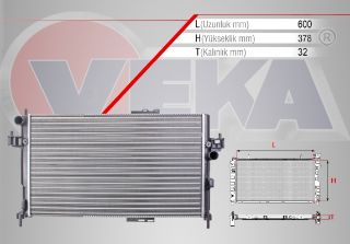 SU RADYATÖRÜ MEKANIK OPEL CORSA C 1.7 DTI M-T 2000-2006 resmi
