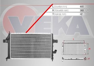 SU RADYATÖRÜ MEKANIK OPEL ASTRA G (F69) 1.7 TD M-T 1998-2005 resmi