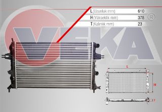 SU RADYATÖRÜ MEKANIK OPEL ASTRA G (F69) 1.2 16V M-T AC+ 1998-2005 resmi