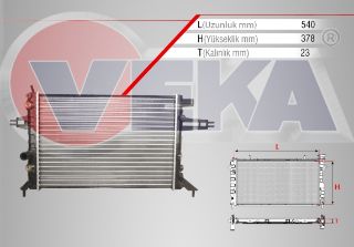 SU RADYATÖRÜ MEKANIK OPEL ASTRA G (F69) 1.6 16V AC- A-T 1998-2005 resmi