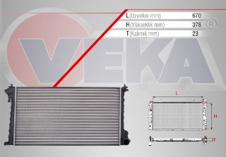 SU RADYATÖRÜ MEKANIK PEUGEOT PARTNER (5,5F) 1.9 D M-T 1996-2008 resmi