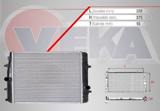 SU RADYATÖRÜ BRAZING PEUGEOT 107 1.4 HDI M-T 2005- resmi