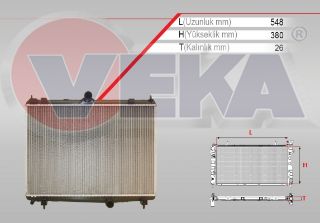 SU RADYATÖRÜ BRAZING PEUGEOT 508 1.6 HDI M-T AC+/- 2010- resmi