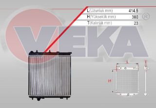 SU RADYATÖRÜ MEKANIK PEUGEOT 207 (WA,WC) 1.4 HDI M-T AC+/- 2006-2012 resmi