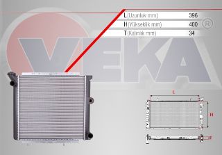 SU RADYATÖRÜ MEKANIK RENAULT R9 (L42) 1.4 - 1.6 KARBURATORLU 1985-2000 resmi