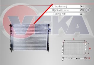 SU RADYATÖRÜ BRAZING RENAULT TRAFİC II (FL) 1.9 DCI M-T 2001-2014 resmi