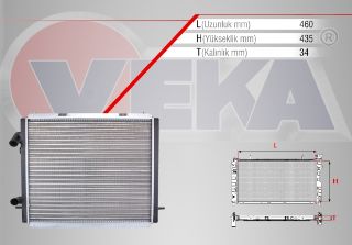 SU RADYATÖRÜ MEKANIK RENAULT EXPRESS (F40,G40) 1.9 D M-T 1985-1998 resmi