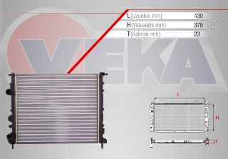 SU RADYATÖRÜ MEKANIK RENAULT CLİO II (BB0/1/2,CB0/1/2) 1.4İ M-T 1998-2005 resmi