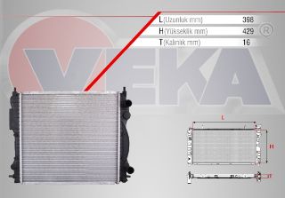 SU RADYATÖRÜ BRAZING RENAULT EXPRESS (F40,G40) 1.4 E7J MOTOR M-T 1985-1998 resmi