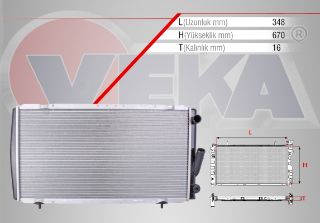 SU RADYATÖRÜ BRAZING RENAULT R21 (B48,L48) OPTIMA 1.7 M-T 1986-1993 resmi